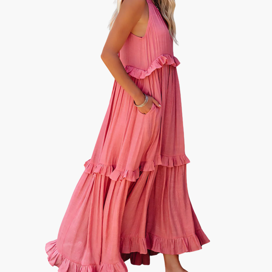 Rachel - Ruffle Breeze Maxi Dress