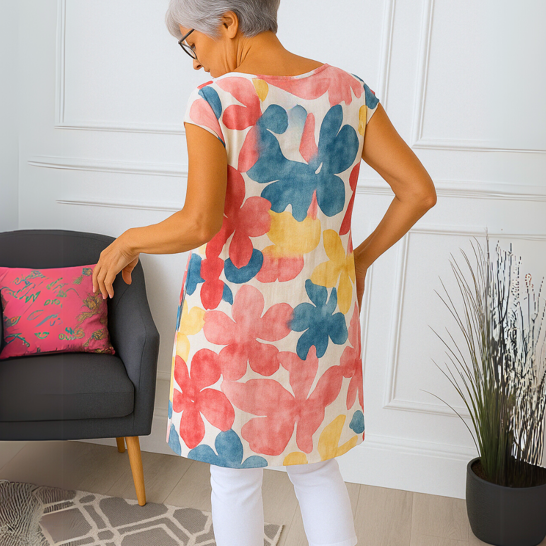 Celia  - Elegant Round Neck Dress