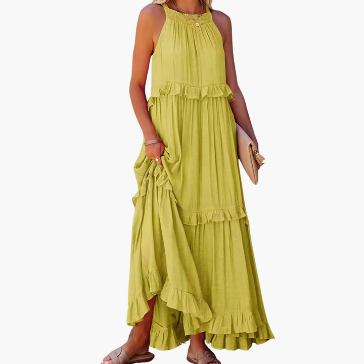Rachel - Ruffle Breeze Maxi Dress