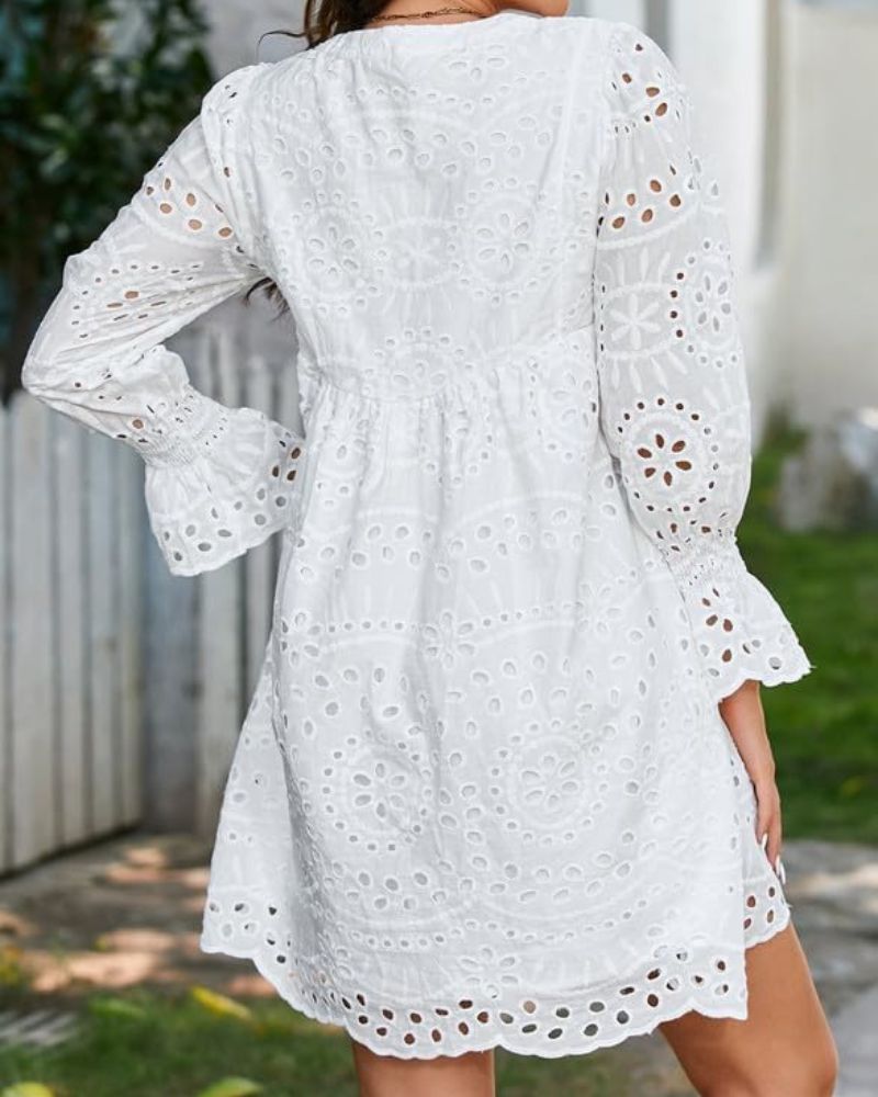 Lesley -  Casual Cotton Lace Dress