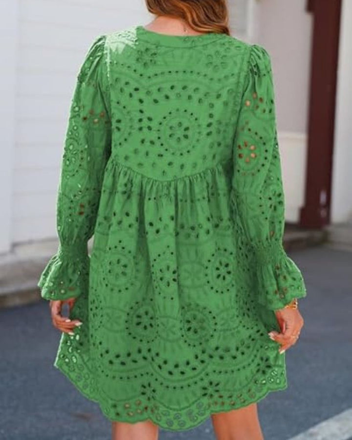 Lesley -  Casual Cotton Lace Dress