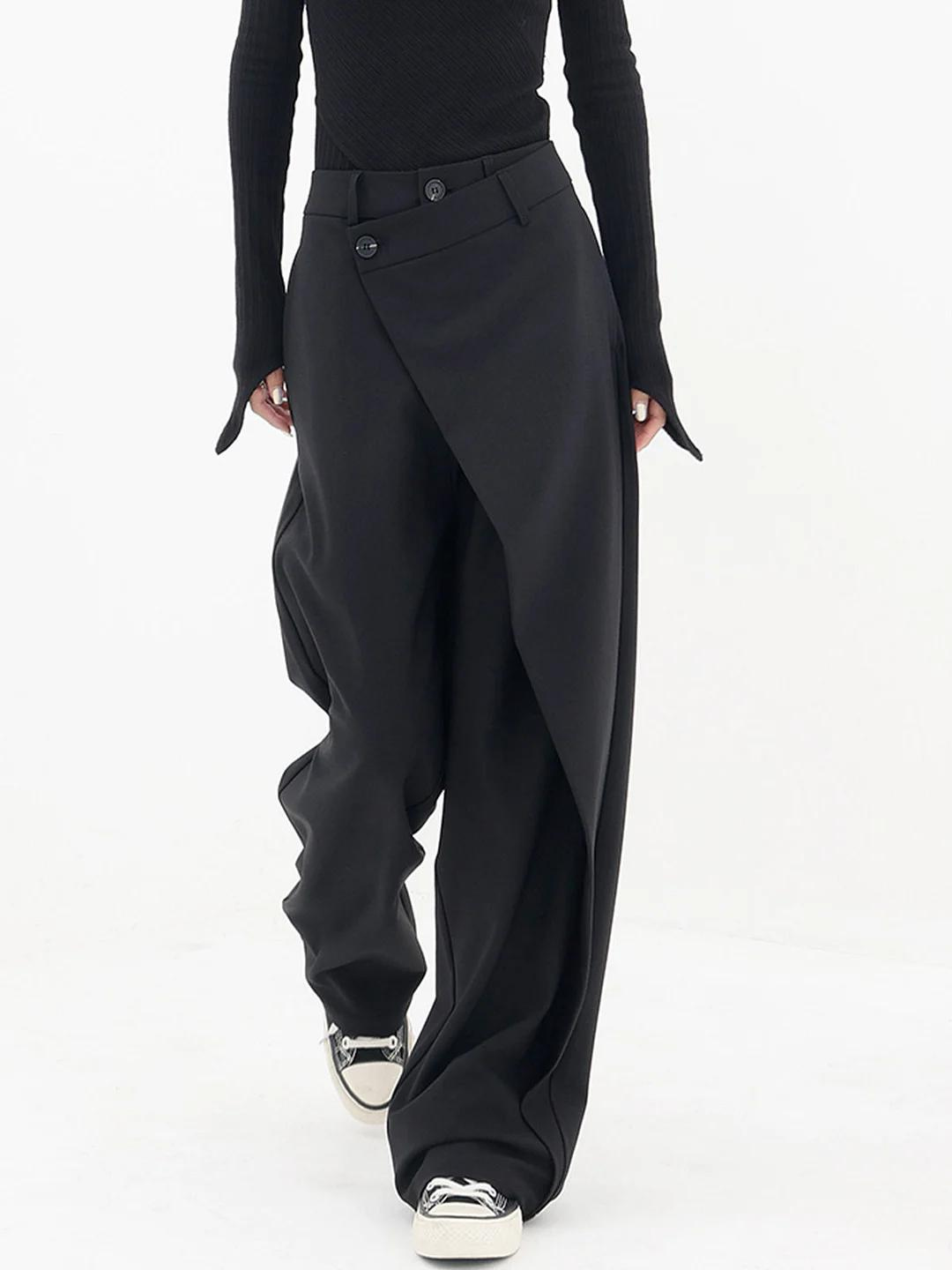 Adele - Asymmetric Wide Leg Trousers