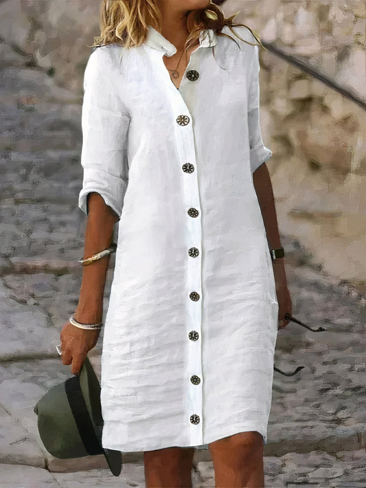 Deborah - Chic Women’s Dress with Buttons