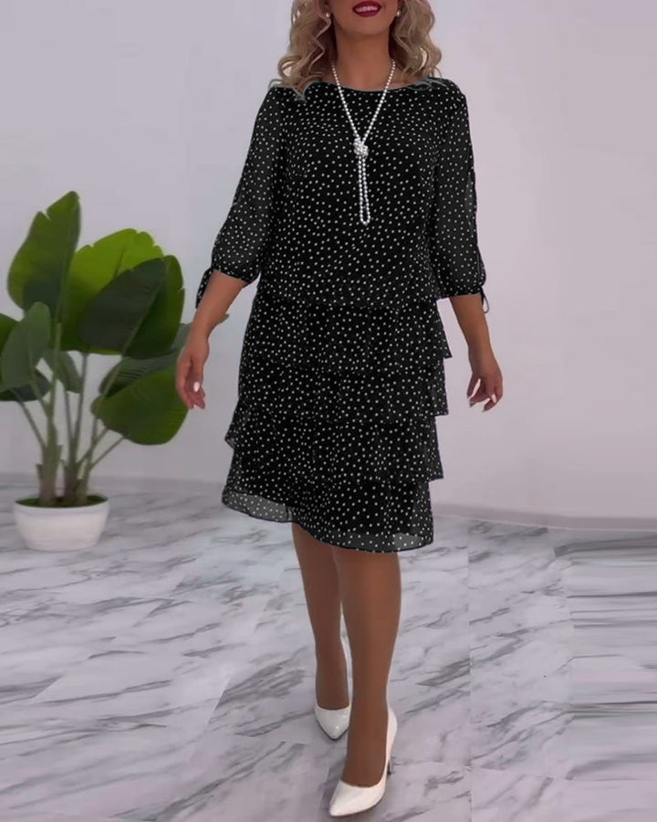 Louise – Elegant dress with polka dot print