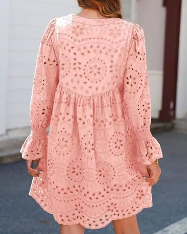 Lesley -  Casual Cotton Lace Dress