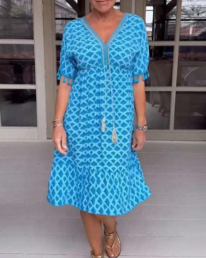 Carla - V-neck dress with print