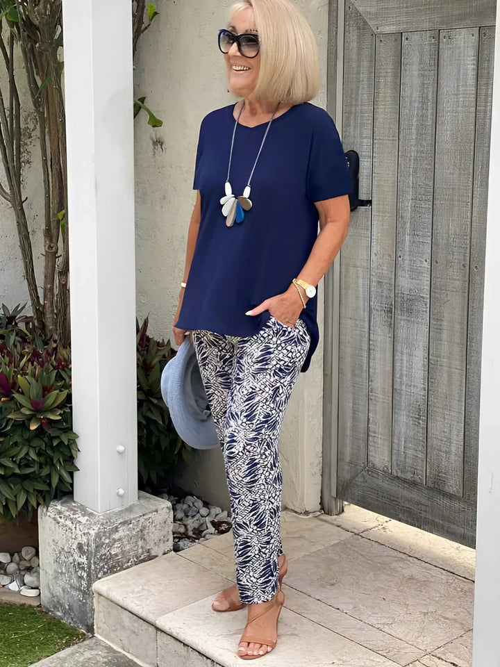 Janet - Casual Two-Piece Floral Set