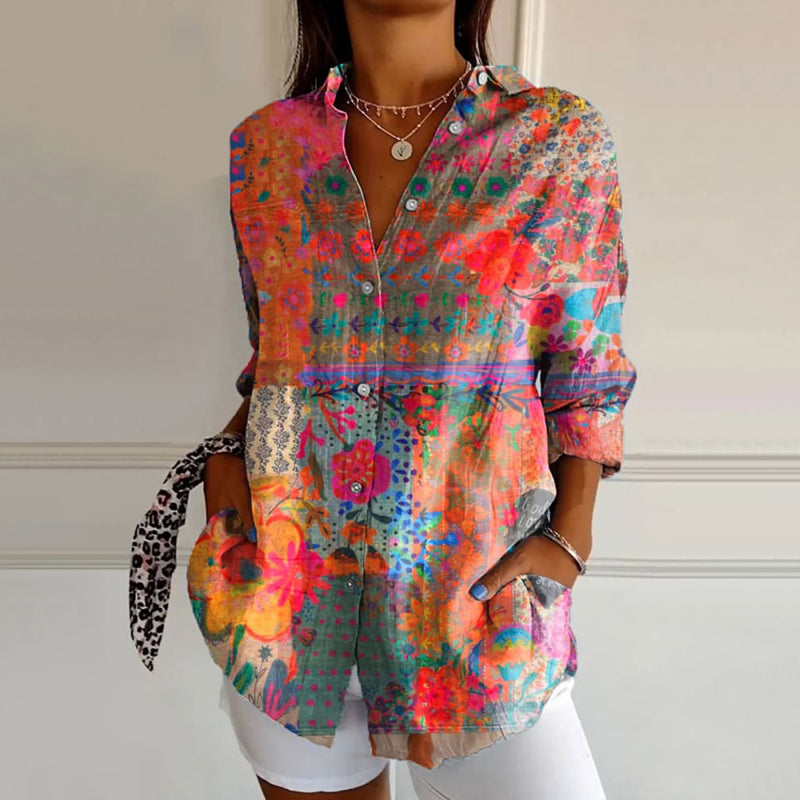 Gabriel - Vintage Floral Print Blouse