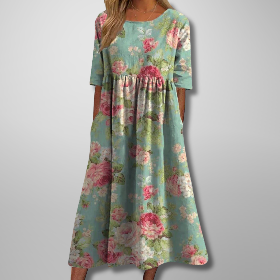 Wendy – Embroidered Relaxed Midi Dress
