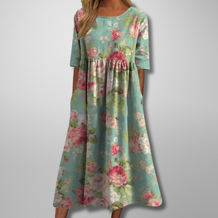 Wendy – Embroidered Relaxed Midi Dress