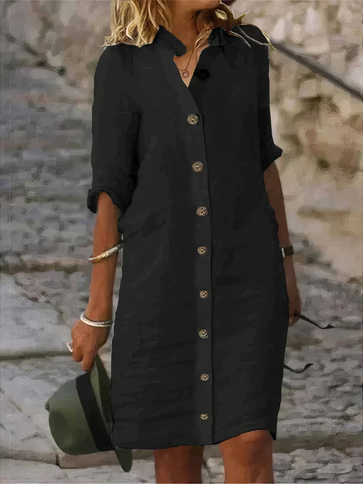 Deborah - Chic Women’s Dress with Buttons