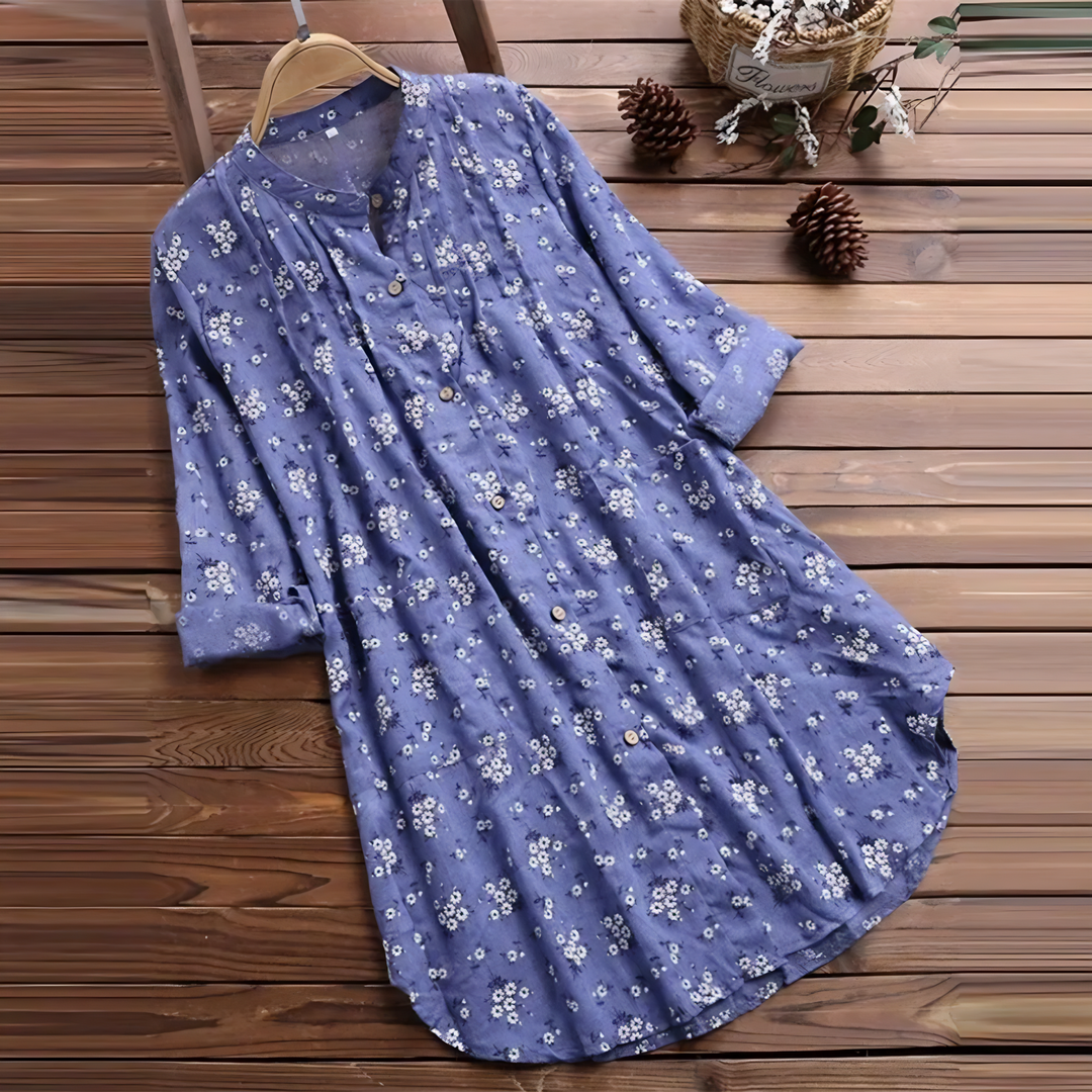 Beatrice - Long Sleeve Floral Blouse Shirt