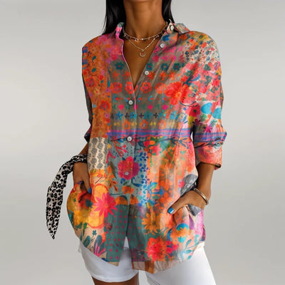 Gabriel - Vintage Floral Print Blouse