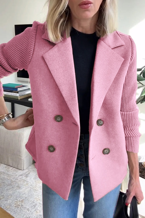 Ruby - Knit-Sleeve Blazer