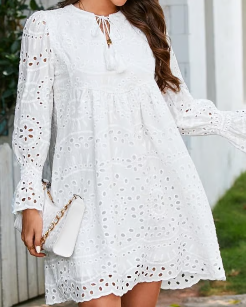 Lesley -  Casual Cotton Lace Dress