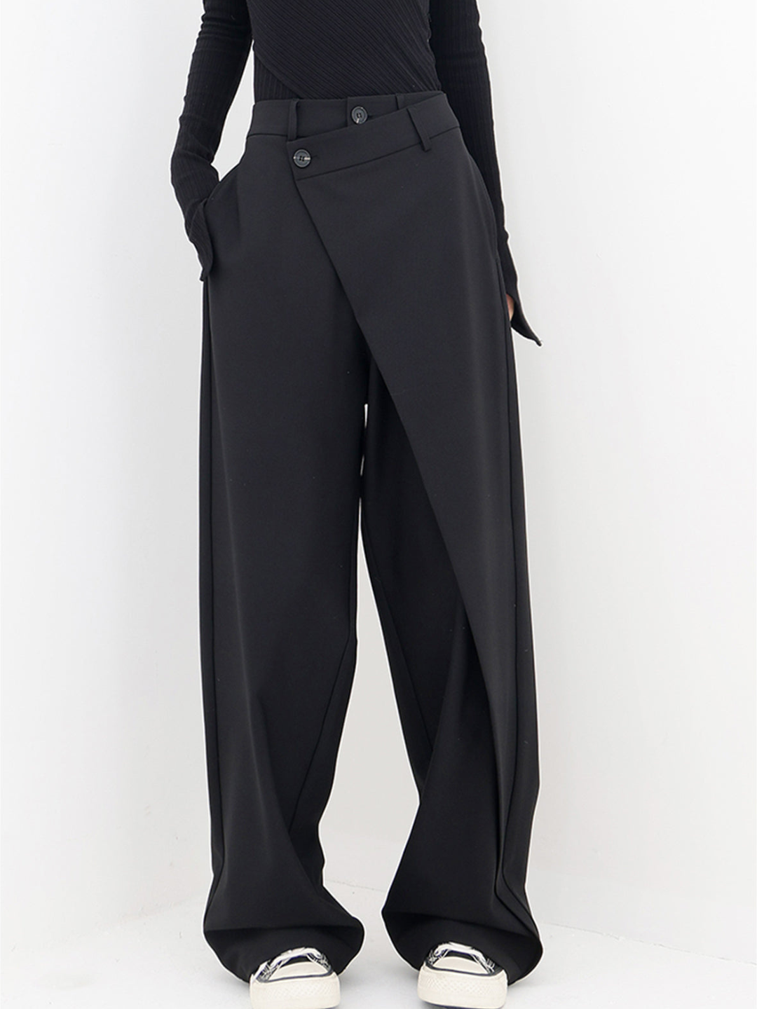 Adele - Asymmetric Wide Leg Trousers