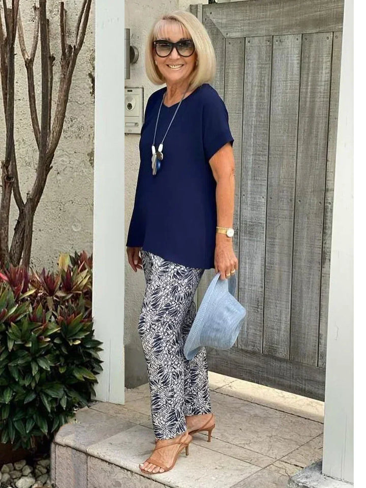 Janet - Casual Two-Piece Floral Set