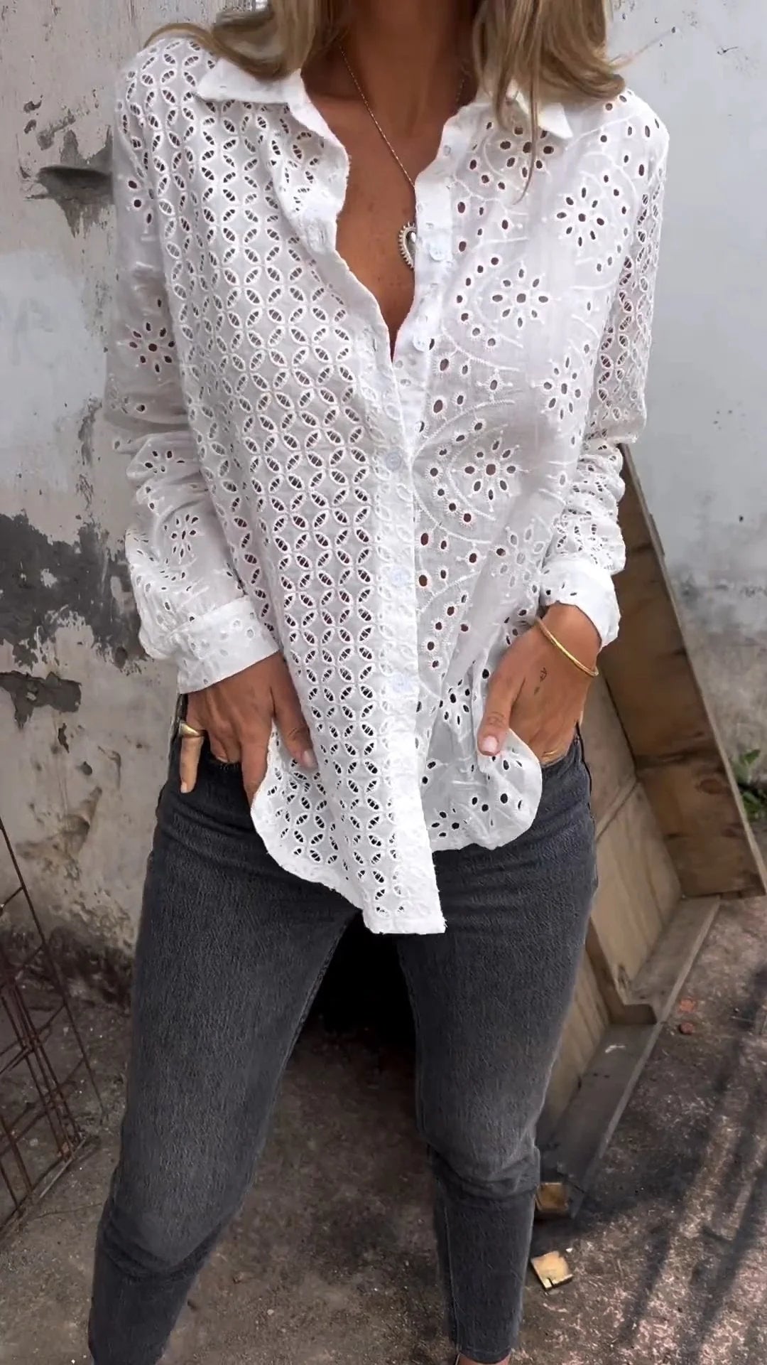Selena – Shirt with Pattern