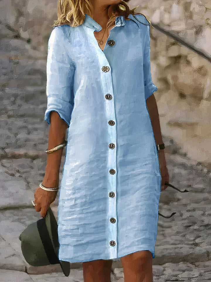 Deborah - Chic Women’s Dress with Buttons