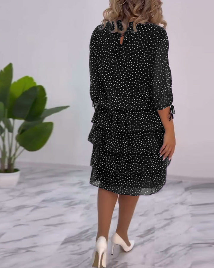 Louise – Elegant dress with polka dot print