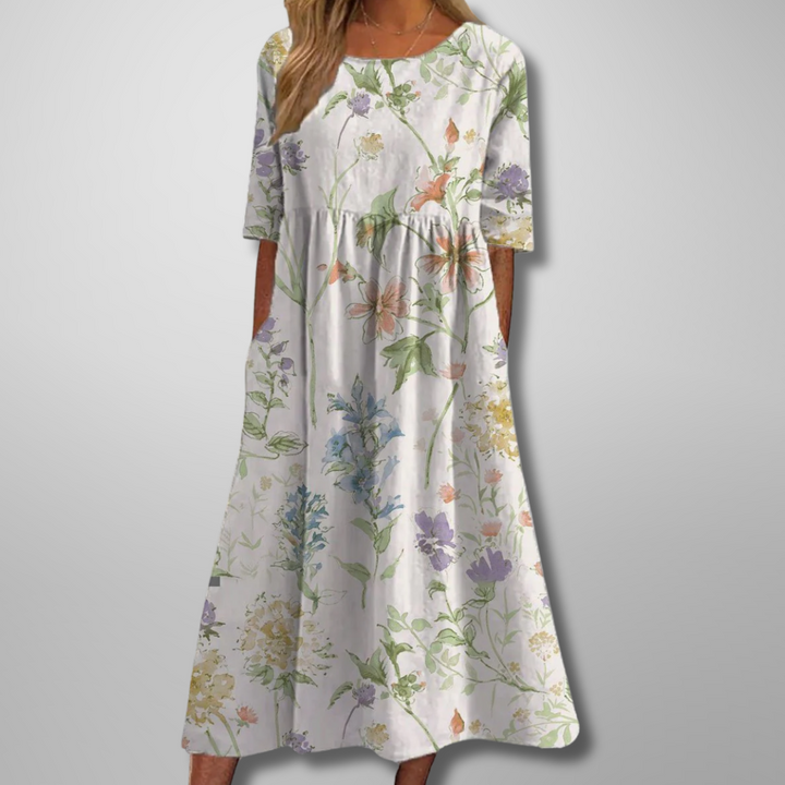 Wendy – Embroidered Relaxed Midi Dress