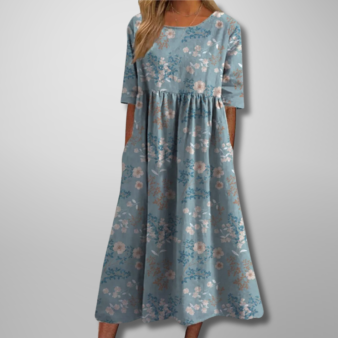 Wendy – Embroidered Relaxed Midi Dress