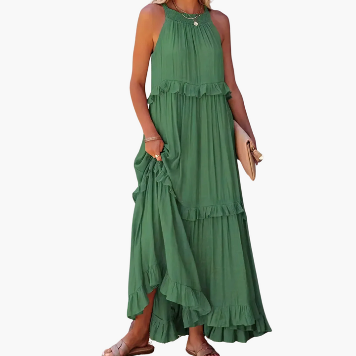 Rachel - Ruffle Breeze Maxi Dress