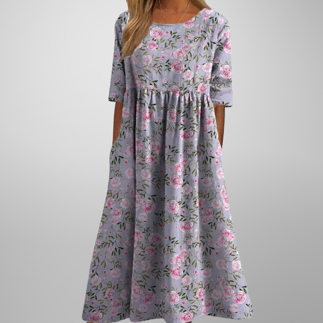 Wendy – Embroidered Relaxed Midi Dress
