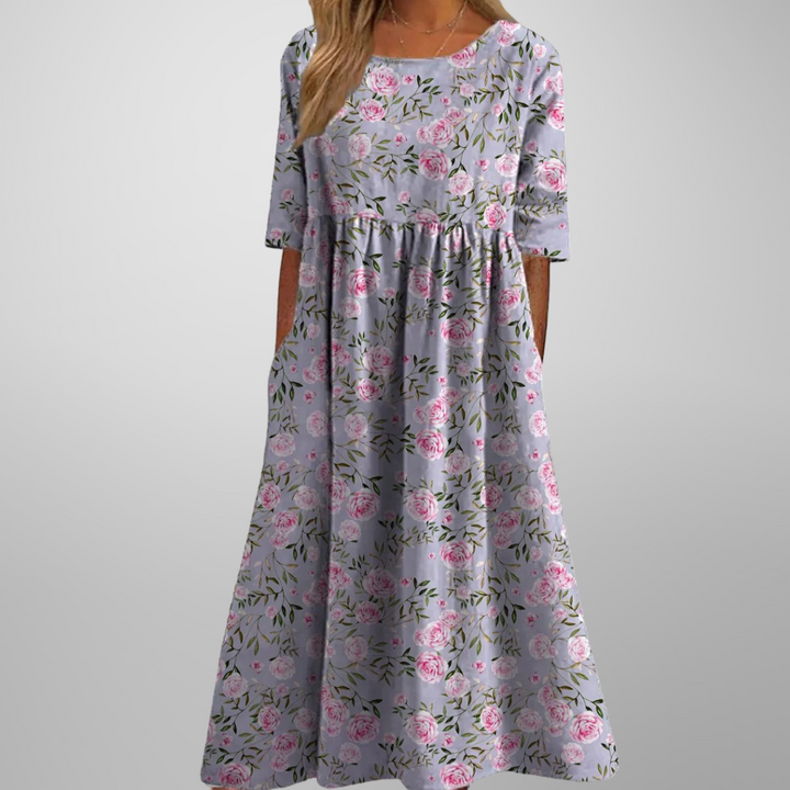 Wendy – Embroidered Relaxed Midi Dress