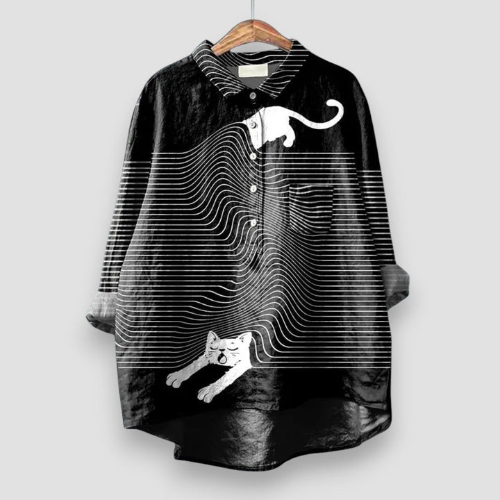 Lesley – Dog Print Blouse