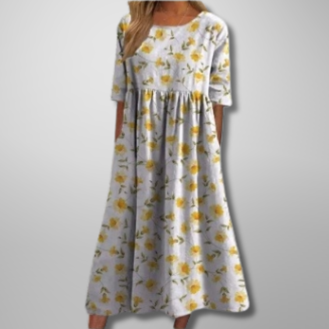 Wendy – Embroidered Relaxed Midi Dress