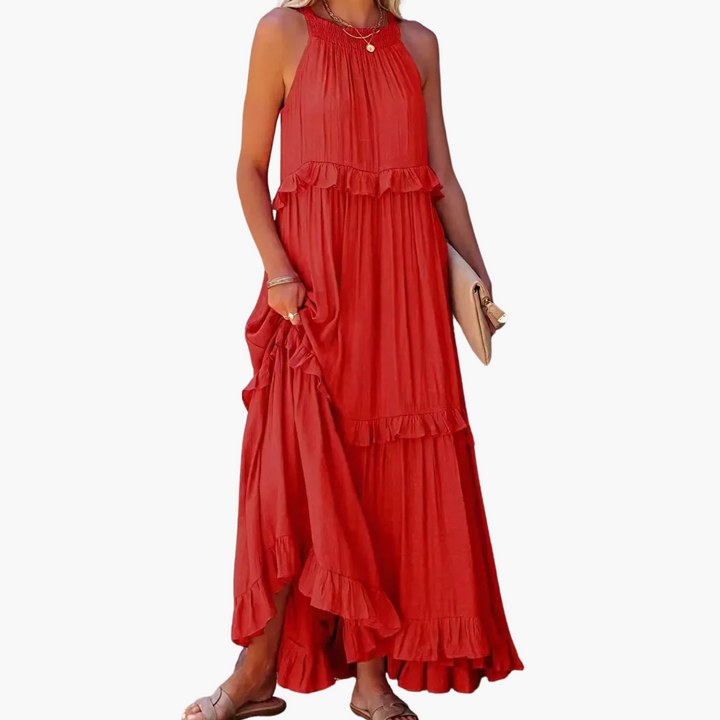 Rachel - Ruffle Breeze Maxi Dress