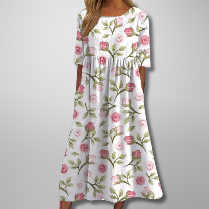 Wendy – Embroidered Relaxed Midi Dress