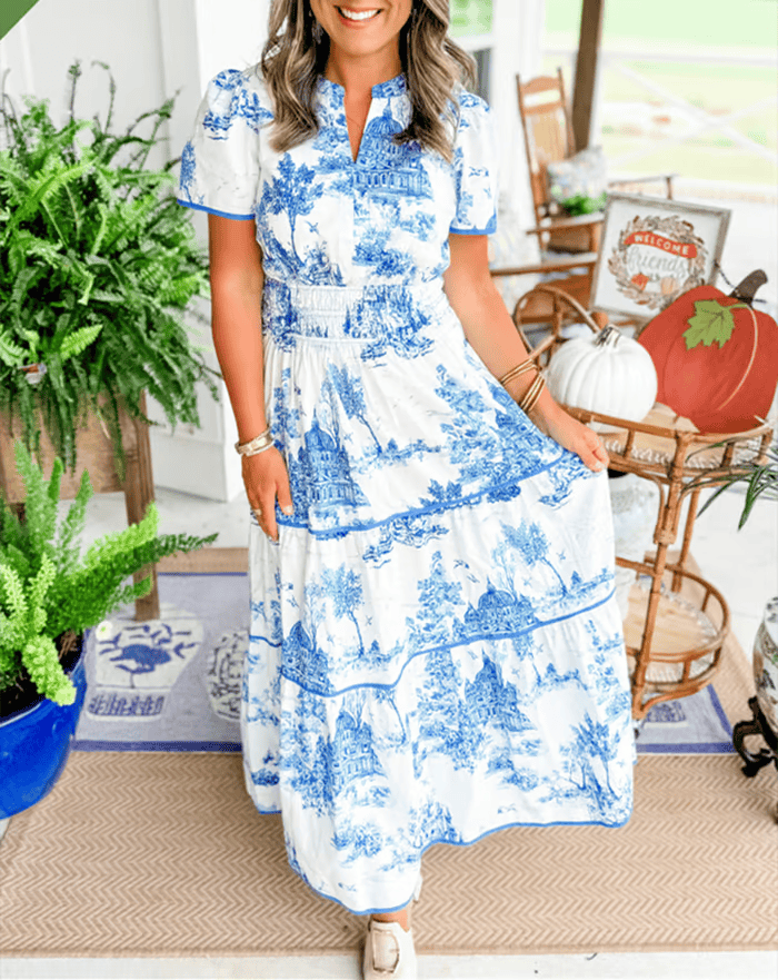 Isa -  Classic Charm Maxi Dress