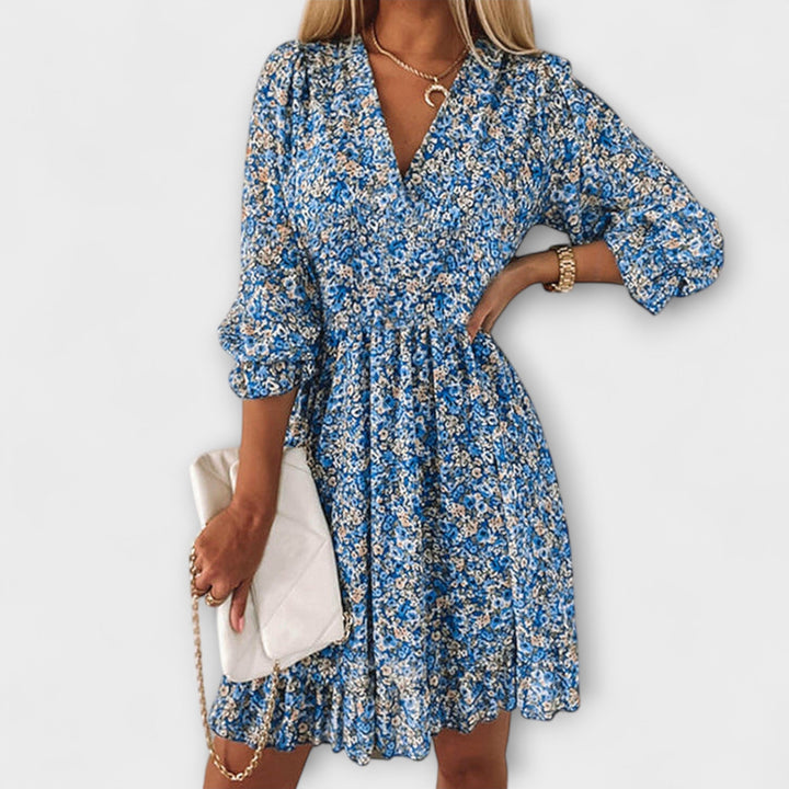 Cleo - Floral Dress with Puff Sleeves