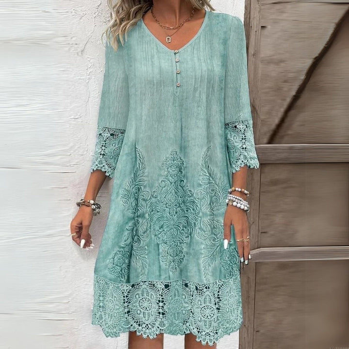 Jenna - Embroidered Lace Dress