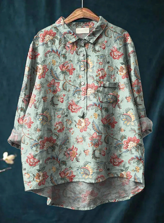 Astrid - Classic Floral Blouse