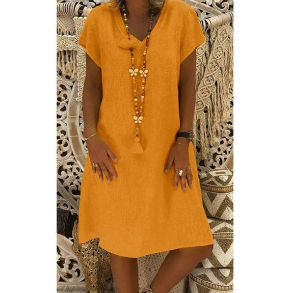 Kirsten – Relaxed Fit V-Neck Dress
