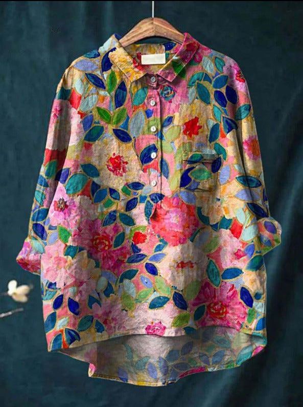 Astrid - Classic Floral Blouse