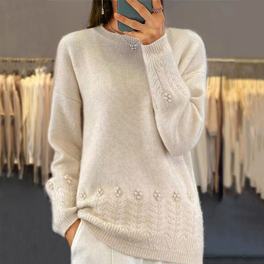 Anna - Floral Knit Sweater