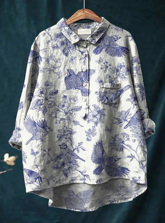 Astrid - Classic Floral Blouse