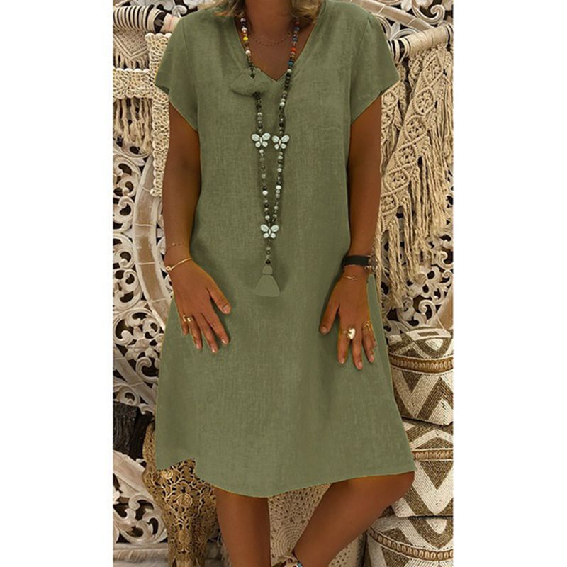 Kirsten – Relaxed Fit V-Neck Dress