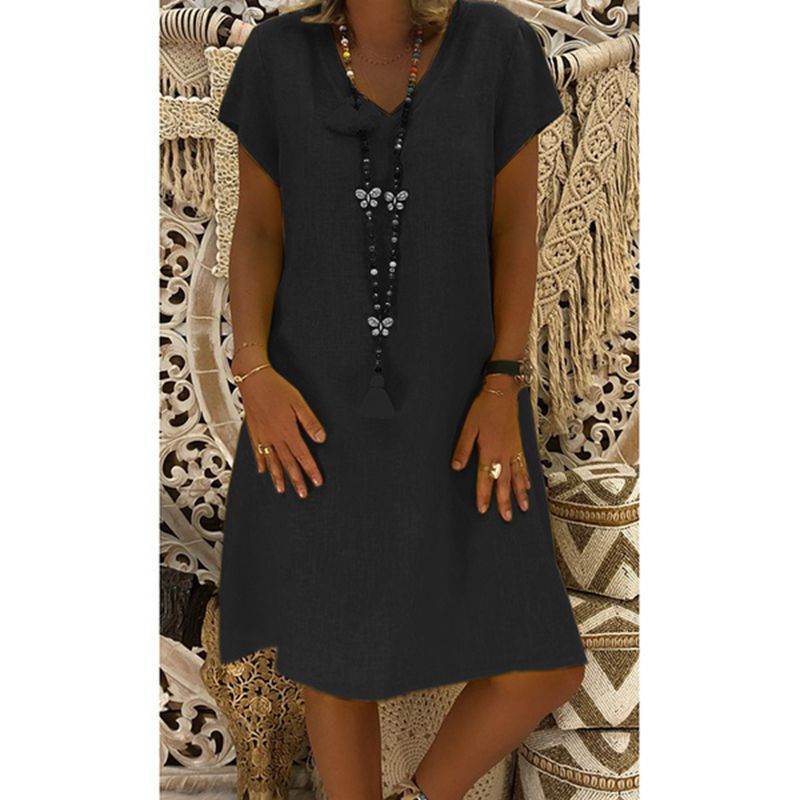Kirsten – Relaxed Fit V-Neck Dress