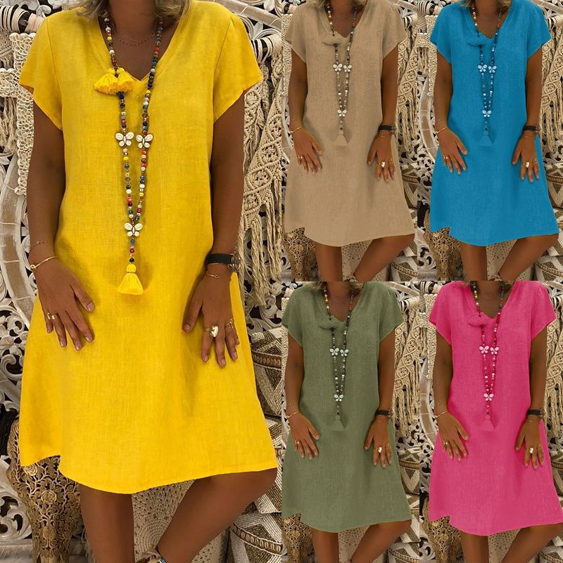 Kirsten – Relaxed Fit V-Neck Dress