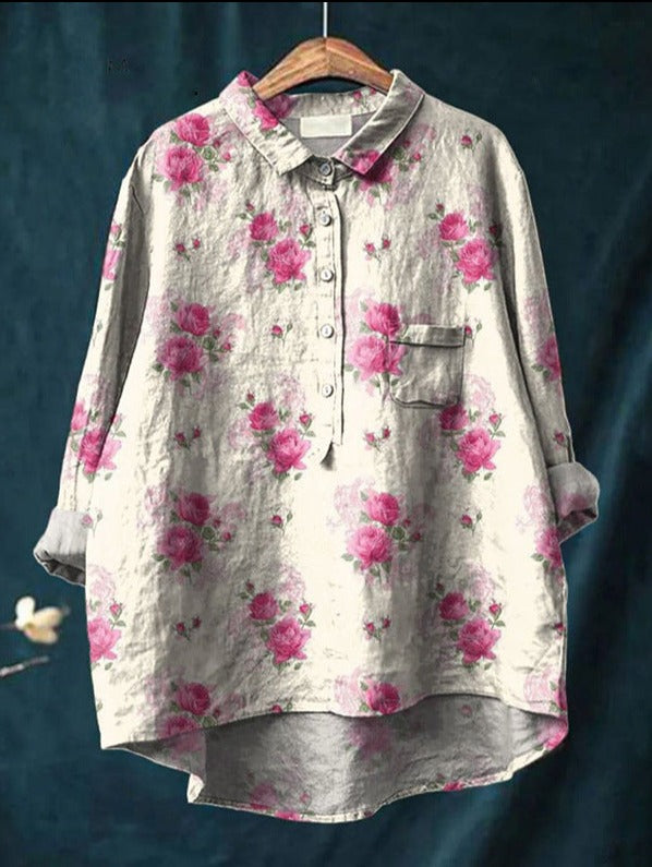 Astrid - Classic Floral Blouse