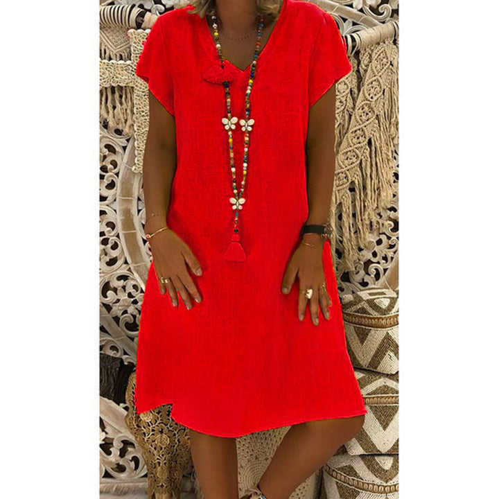 Kirsten – Relaxed Fit V-Neck Dress