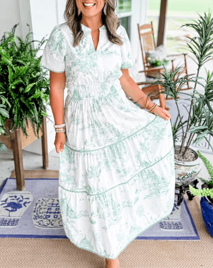 Isa -  Classic Charm Maxi Dress