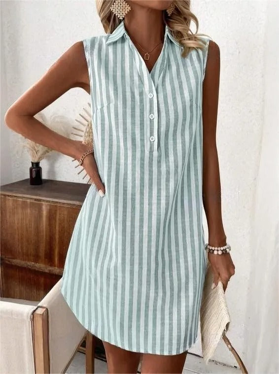 Teresa - Striped Shirt Dress