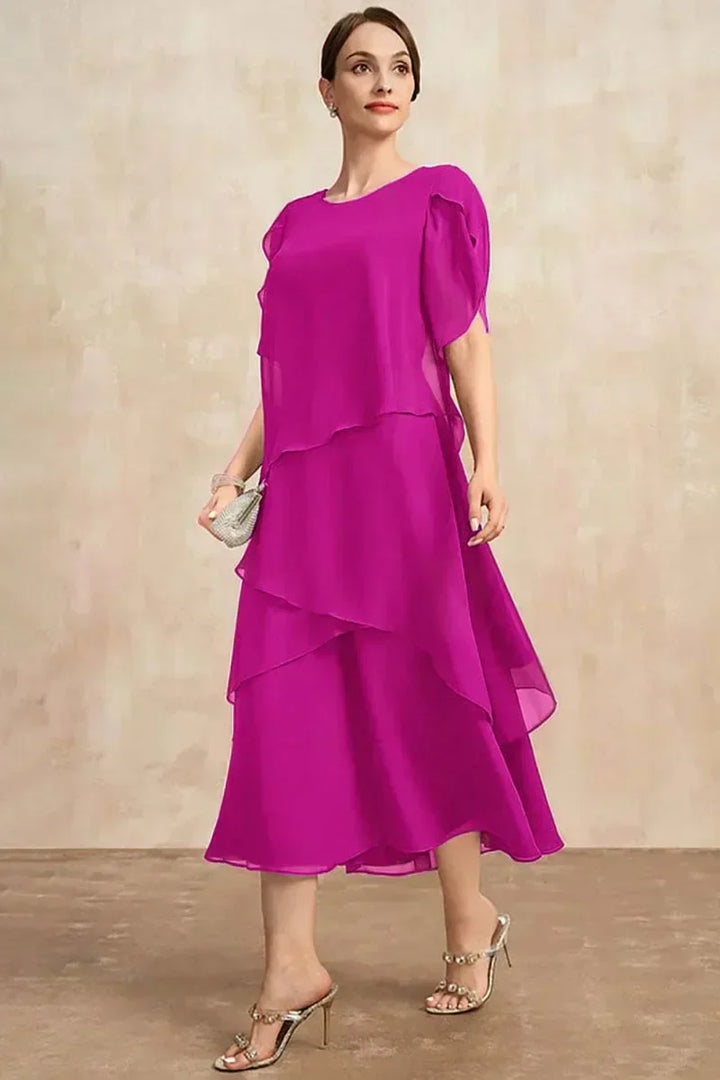 Daphne – Layered Midi Occasion Dress