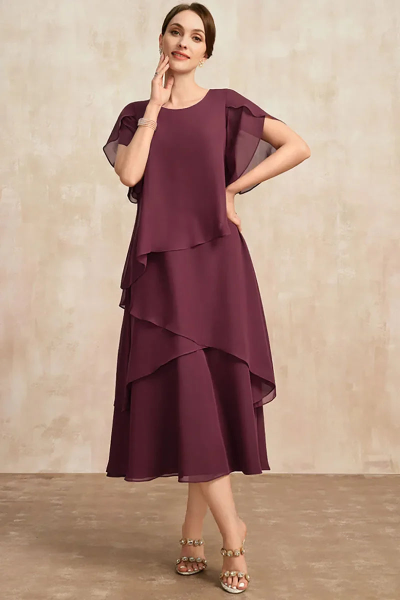 Daphne – Layered Midi Occasion Dress